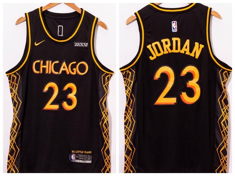 Men's Chicago Bulls #23 Michael Jordan Black NBA Motor City Edition 2020-21 No Little Plans Stitched Jersey Men's Chicago Bulls #23 Michael Jordan Black NBA Motor City Edition 2020-21 No Little Plans Stitched Jersey